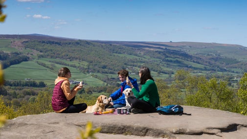 Enjoying a picnic at Brimham Rocks, North Yorkshire